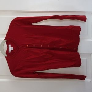 red cardigan